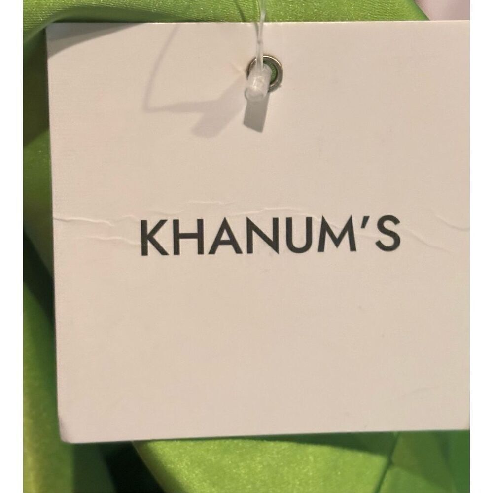 Khanums Halter Gown With Slit in Pear Green NWT Size XS - Picture 8 of 10